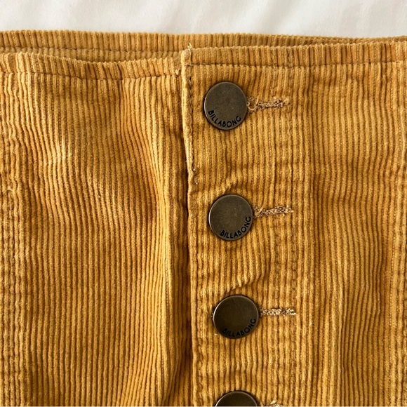 Billabong Yellow Corduroy Skirt - Picture 4 of 5